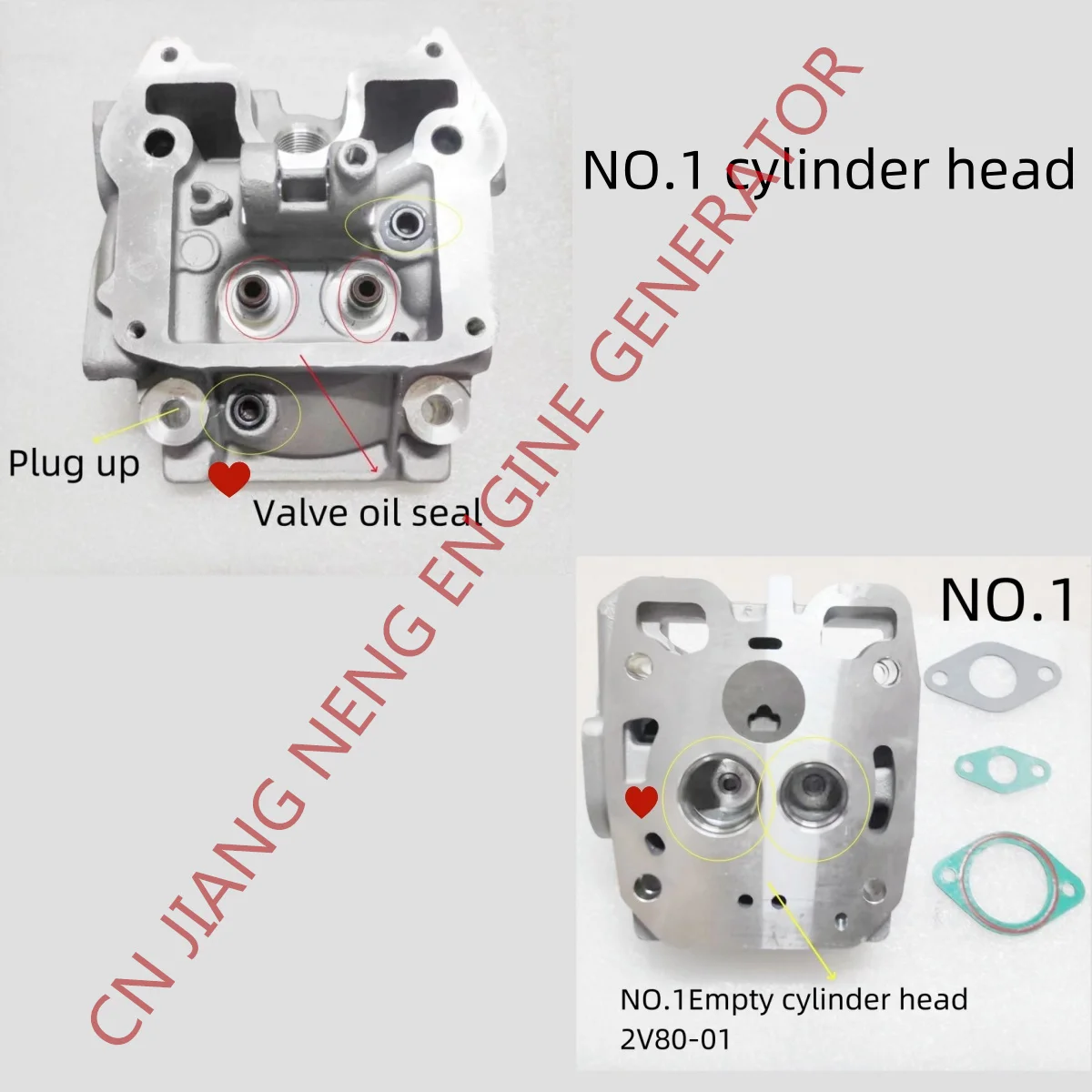 KM2V80 CYLINDER HEAD FIT KIPOR GENERATOR KDE12EA3 KDE12STA3 KDE12EA KDE12STA KM2V80 CYLINDER HEAD