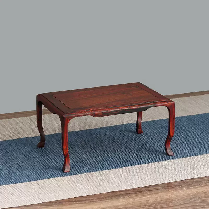 Rosewood Plant Stand, Solid Wood Bonsai Display Base for Home Desktop, Red Wood Pedestal for Flower Pot Decor, Handcrafted Small