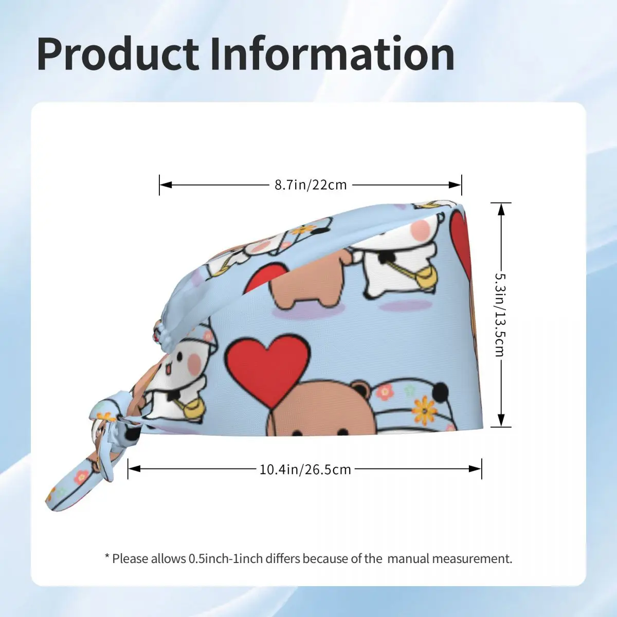 Werk Scrubs Hoed Dudu Bubu Verpleegstershoeden Unisex Vrouwen Liefde Mode Medische Hoed Verstelbare Tie Terug Werkkap