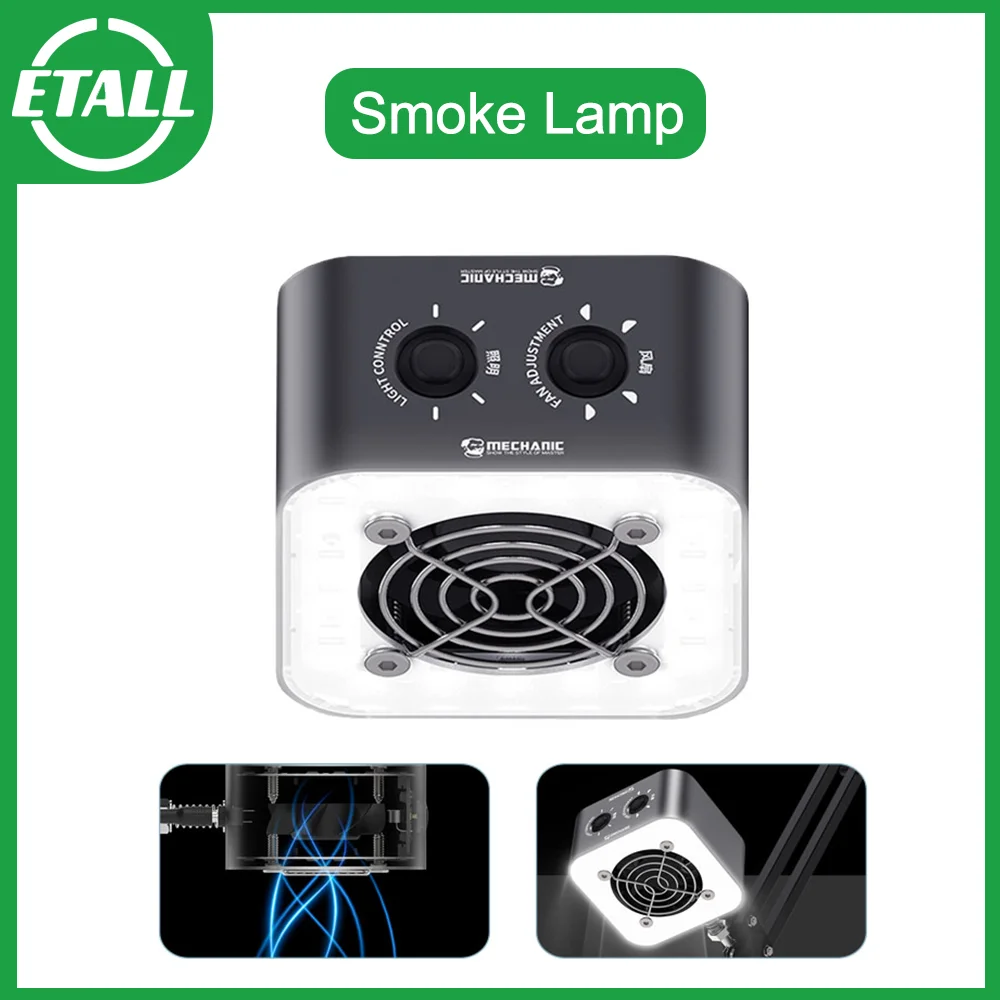 MECHANIC Smoke Lamp/Double Side Lighting/High Speed Motor Cooler/ Easy operation/Lamp