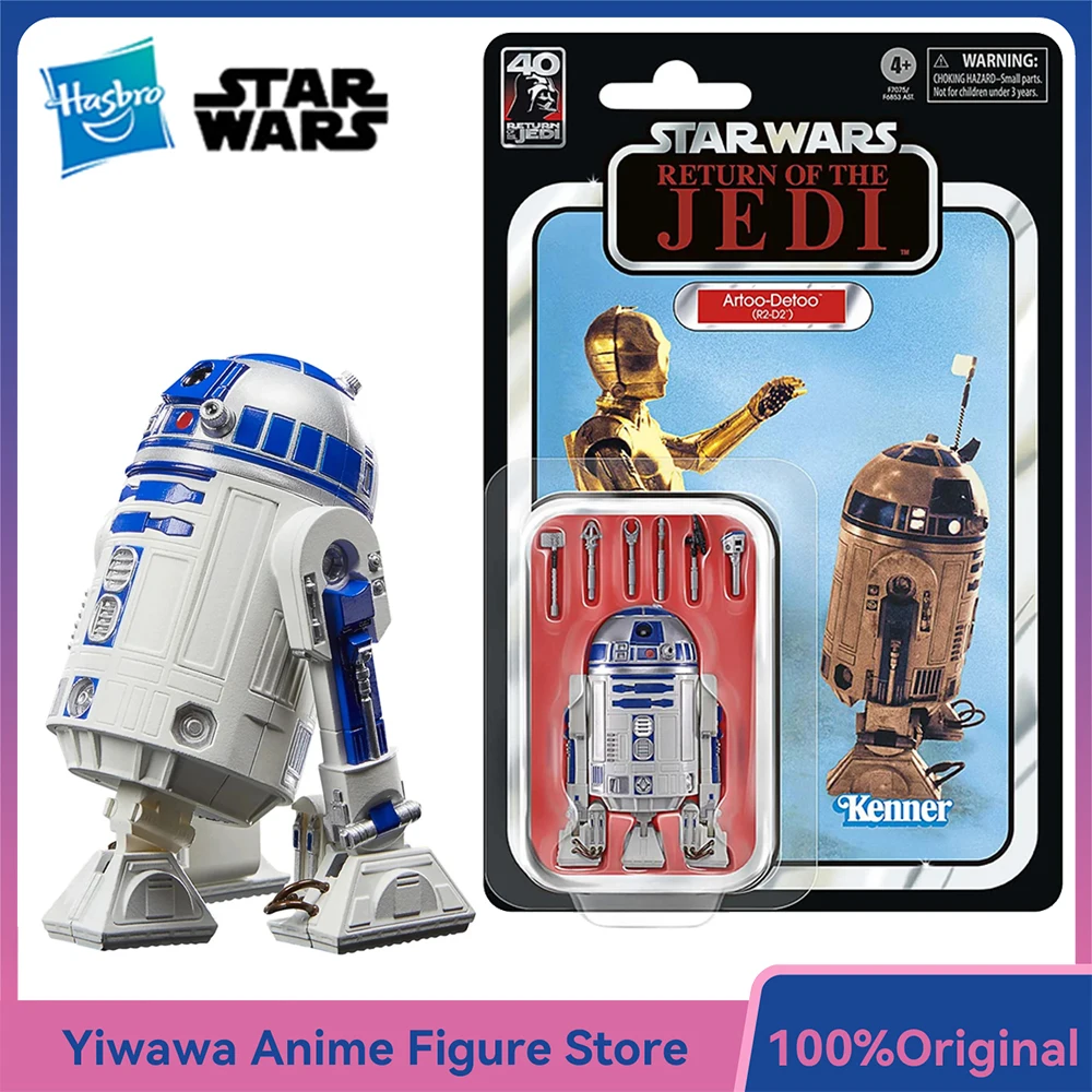 [En stock] Hasbro STAR WARS The Black Series Artoo-Detoo (R2-D2) (El regreso de los Jedi 40th Anniversary) Figura de acción de juguete