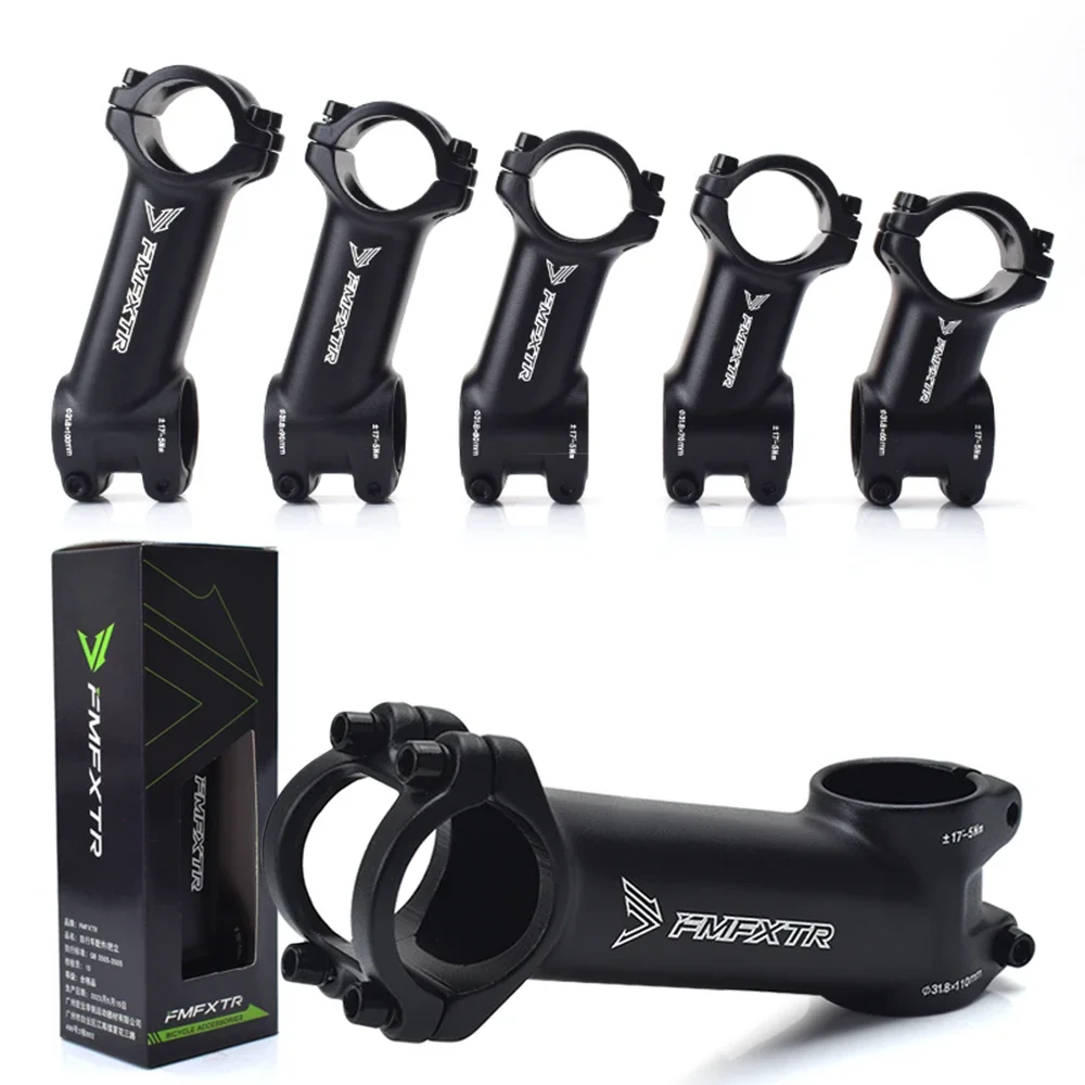 FMFXTR Bicycle stem +/-10 degrees/17 degrees, MTB pipe diameter, road bike faucet handle 60/70/ 80/ 90/100/110mm in length