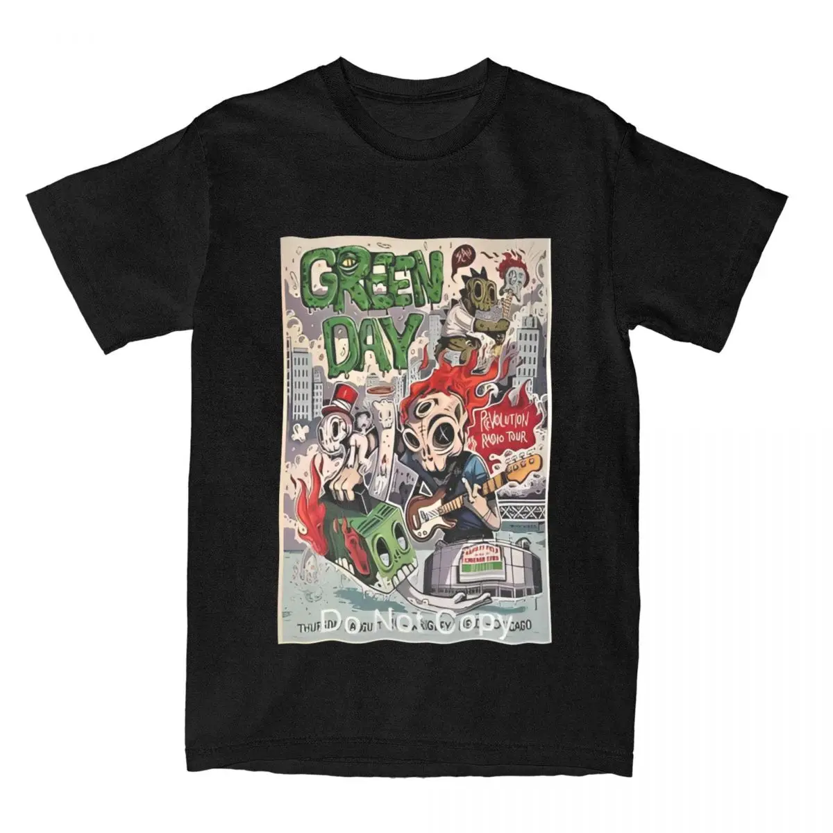 Green Days Band Men Women's T Shirts Dookie Saviors Album Novelty Tees Short Sleeve Crewneck T-Shirts 100% Cotton Gift Idea Tops