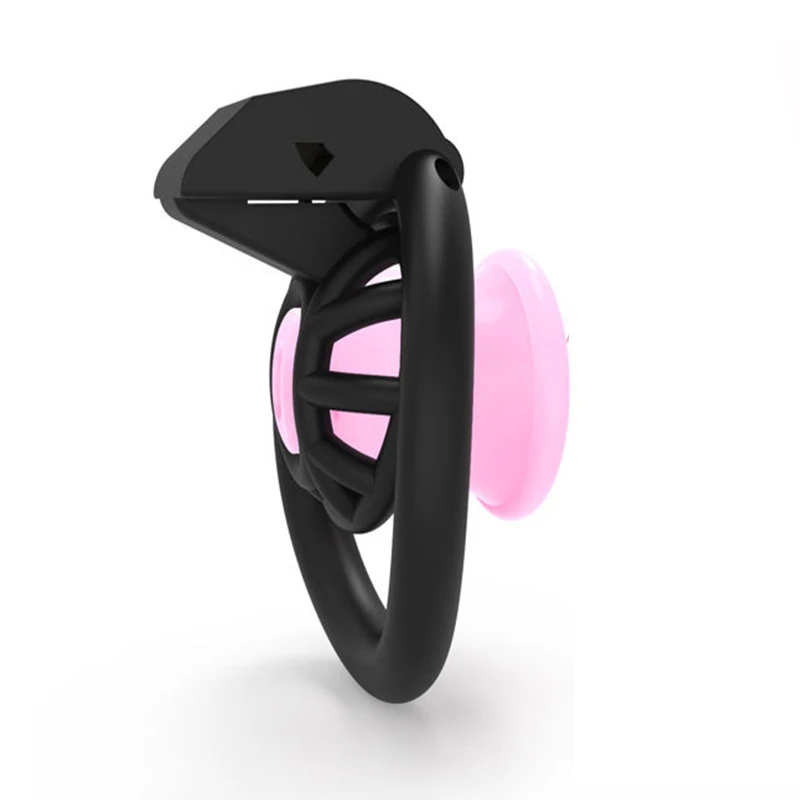 Negative Chastity Cage for Sissy Sex Toys with 4 Size Cock Rings Pink/Black/White Bdsm Penis Lock Adult Toys for Men - view 3