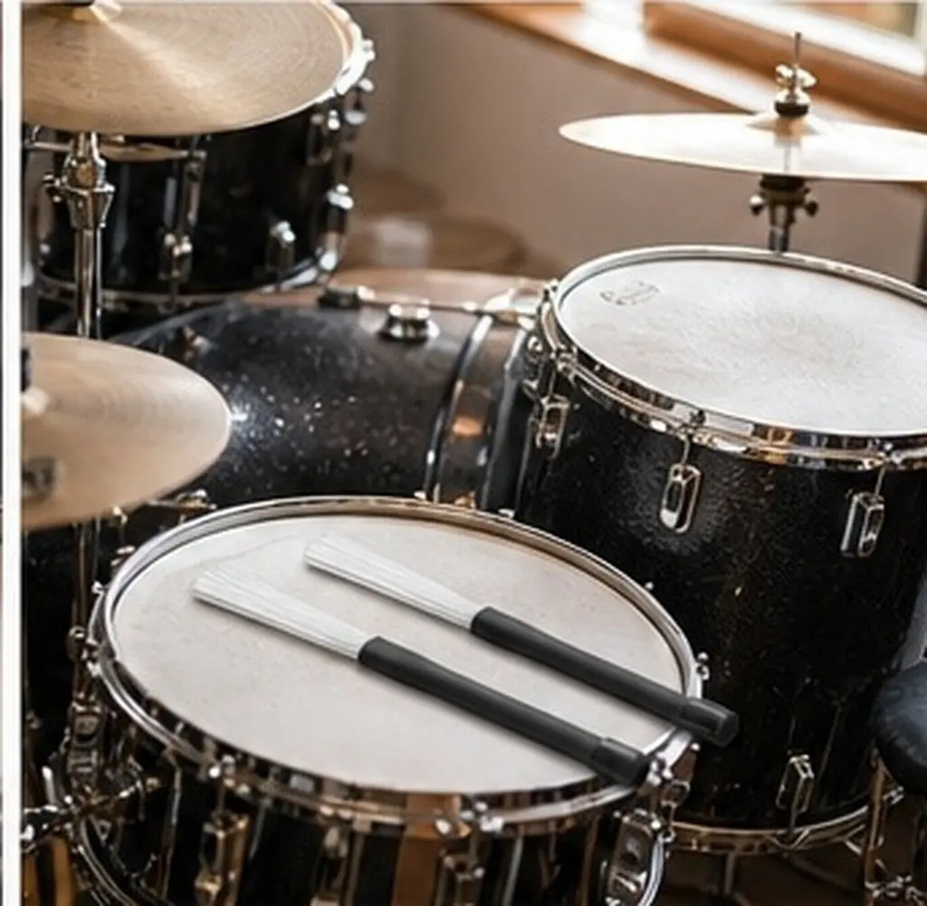 Percussion Brushes for Drums – Nylon Bristles, Lightweight Portable Drumming Accessories