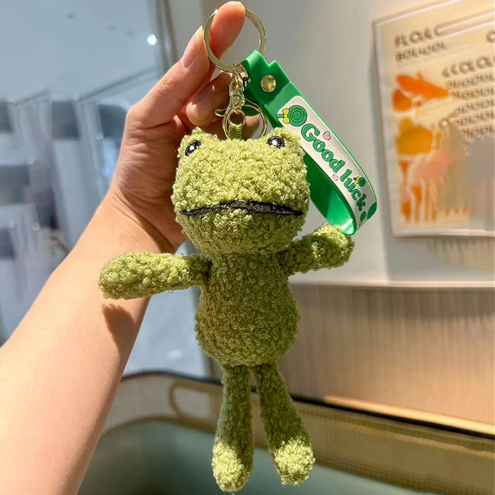 Creative Toy Keychain Decoration Kindergarten Gift Giveaway Teacher Student Award Frog Doll Keychain Plush Pendant Doll