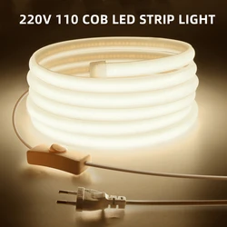 110V 220V COB LED Strip Lights 288LEDs/m Elastyczna lampa zewnętrzna CRI RA90 Wodoodporna taśma LED FOB do oświetlenia kuchni w sypialni