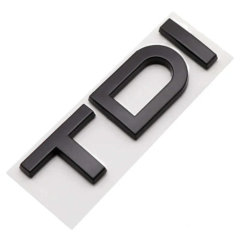 3D ABS Black TDI Logo Letters Car Trunk Emblem Badge For Audi A3 A4 A5 A6 A7 A8 Q2 Q3 Q5 Q7 Q8 TDI Sticker Accessories