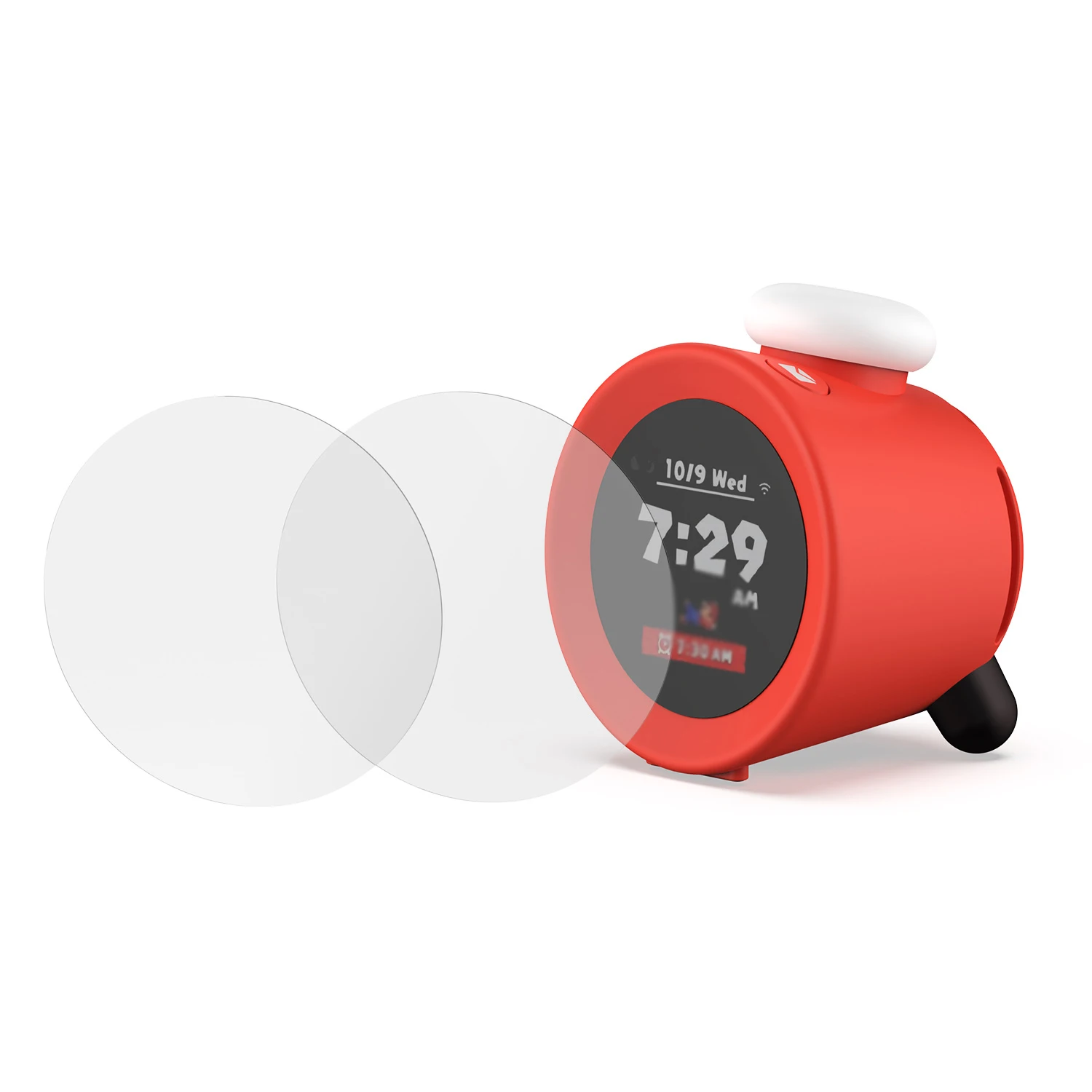 1Pc クリア強化フィルムスクリーンプロテクター Alarmo サウンドクロックアクセサリー用保護フィルム気泡防止非破壊性柔軟