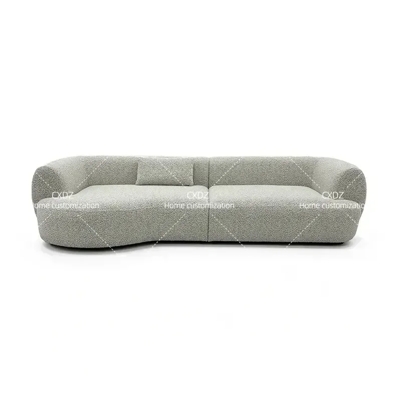 French Cream Style Fabric Sofa Living Room Straight Row Creative Design Modern Home Furniture Comfortable Seating