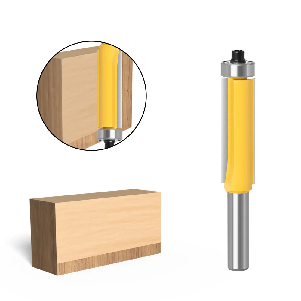 1PC 8MM Shank Milling Cutter Wood Carving Bit Round Over Edge Forming Router Bit Set - 8" Shank Woodworking Cutter Fillet Knife