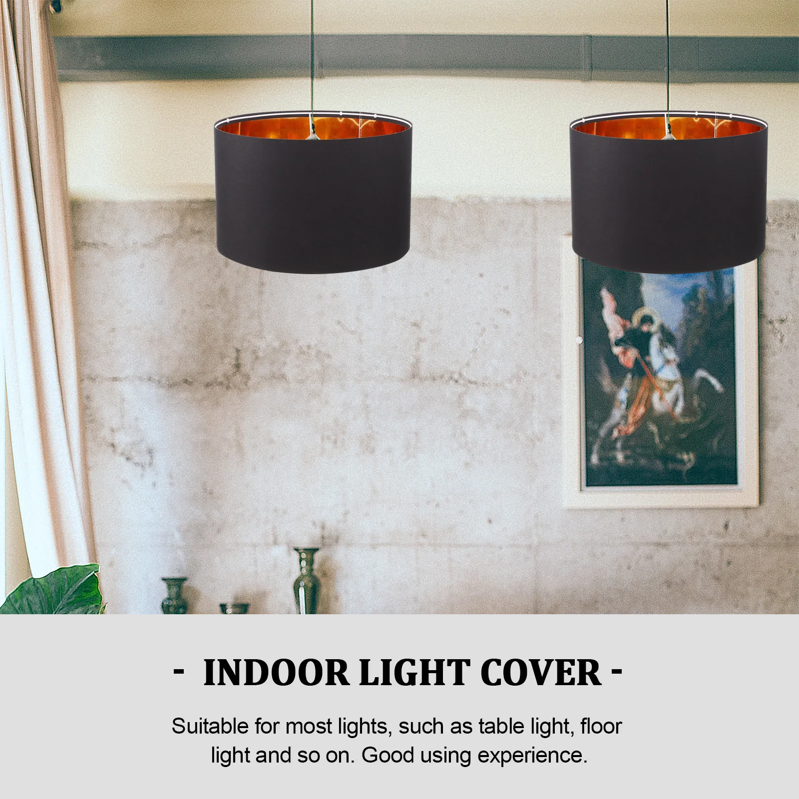 Lampa podłogowa Czarny żyrandol Klosz Lekki Klosz do użytku domowego 3500X3500X2200CM Biurko