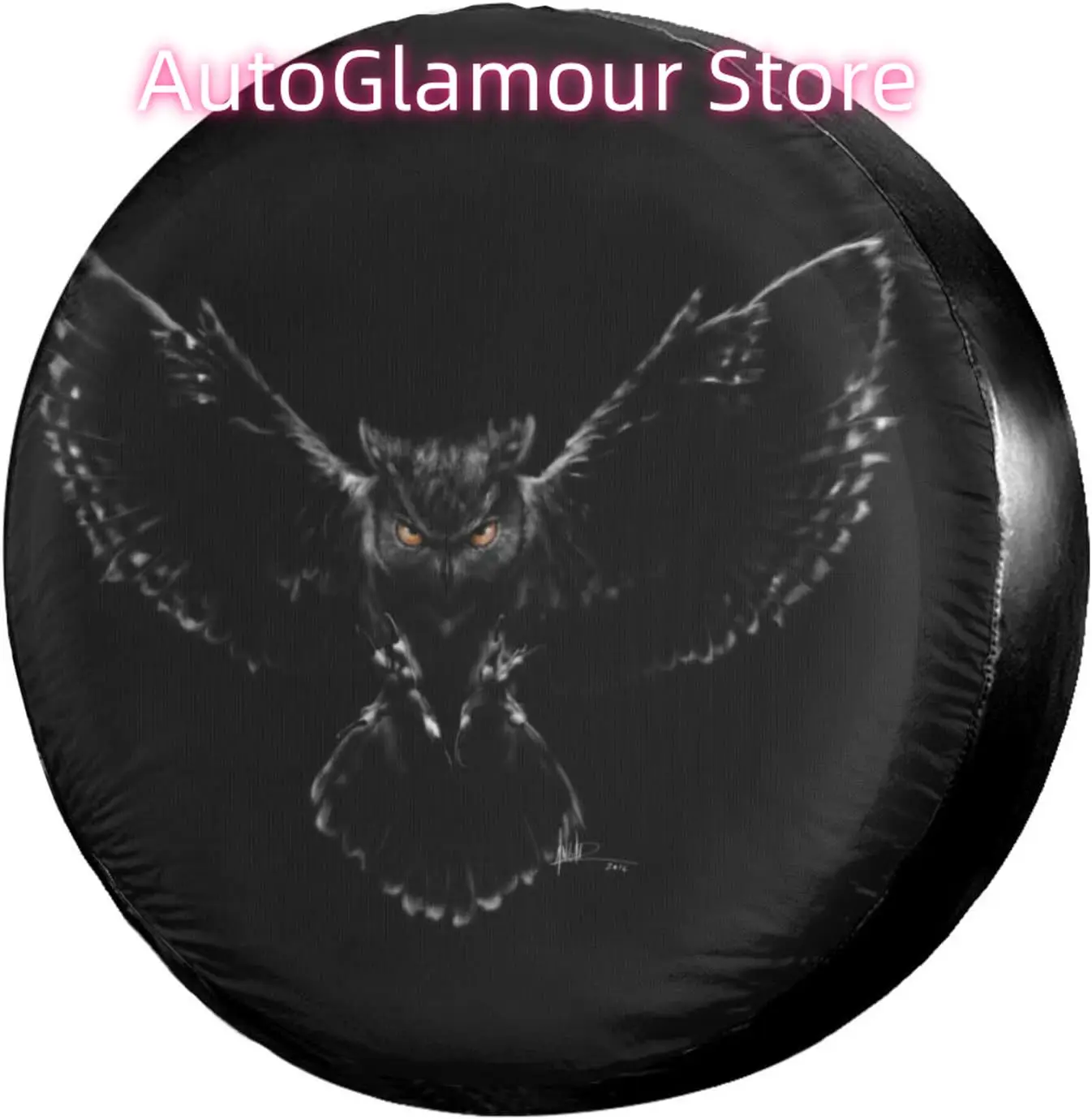 

Owl in The Night Spare Tire Cover Dust-Proof Wheel Tire Cover Fit Trailer RV SUV and Many Vehicle 14 15 16 17 Inch