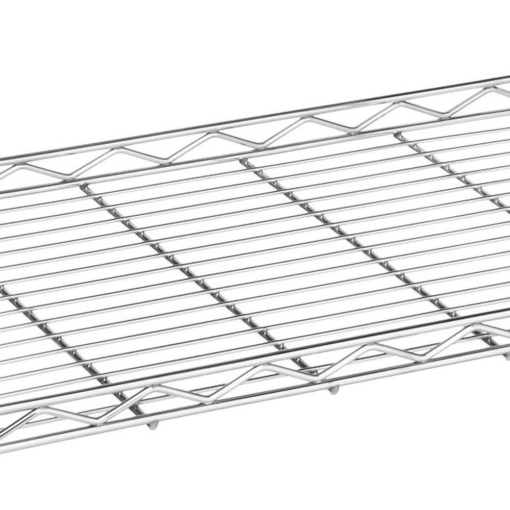3-Tier Rolling Utility Organizer Cart Heavy-Duty Chrome Steel 250 lb Shelf Capacity Adjustable Shelves Mobile Storage Solution