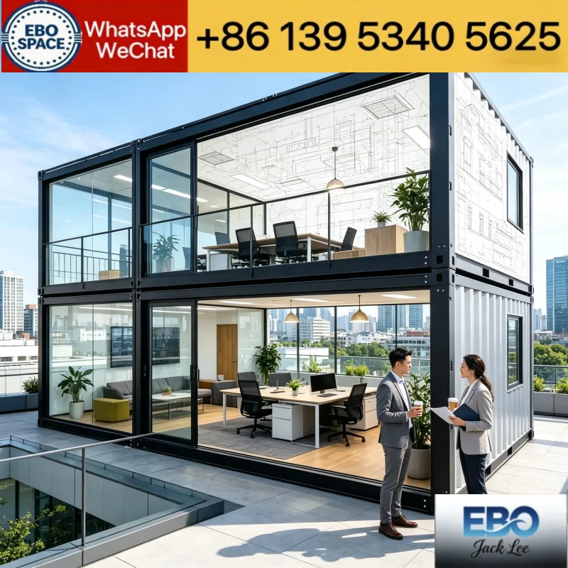 20ft 3 In 1 Expandable Foldable Container House Pre Assembled Modular Home With Full Furniture For Glamping Hotel