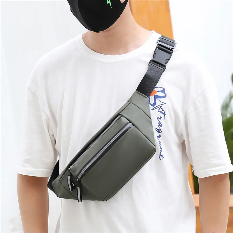 

Simple Men Waterproof Belt Bag Fashion Chest Pack Male Waterproof Waist Bag Outdoor Sports Fanny Pack Men's Travel Shoulder Bags