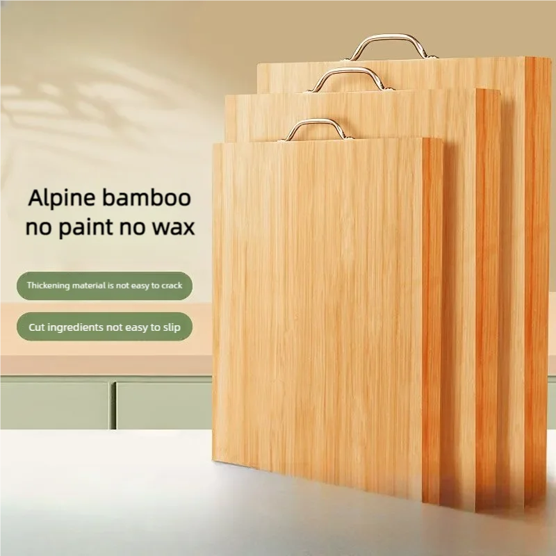 Kitchen bamboo cutting board knife board Large rectangular cutting board thickened solid wood cutting board fruit cutting board