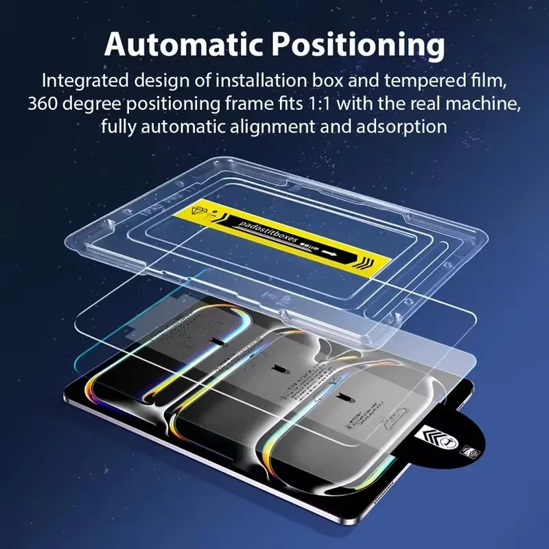 아이패드 프로 13 11 10 12.9 M4 M3 M2 10t 9t용 간편 설치 AR 라이트 트랜스미트 강화유리 스크린 보호필름 아이패드 에어 미니 필름