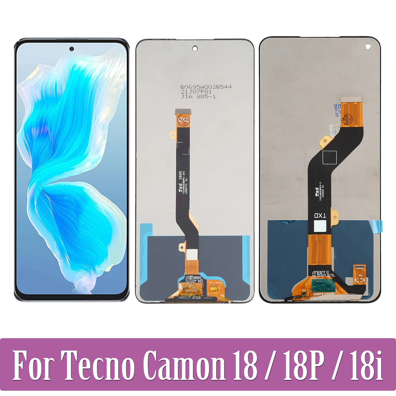 For Tecno Camon 18 P CH7n CH6 CH6n 18i CG6 LCD Display Touch Screen Digiziter For Camon 18P 18 Premier CH9n LCD