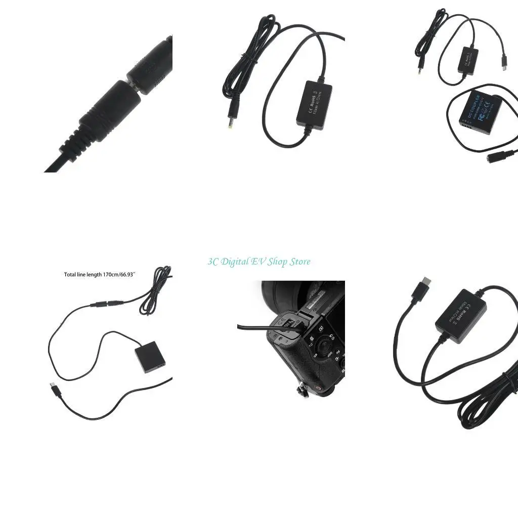 E74D AC8 DMW-BLG10 BLE9 DCC11 para adaptador PD acoplador Cable USB Tipo-C para para DMC-GX80 GX85 GF3 GF5