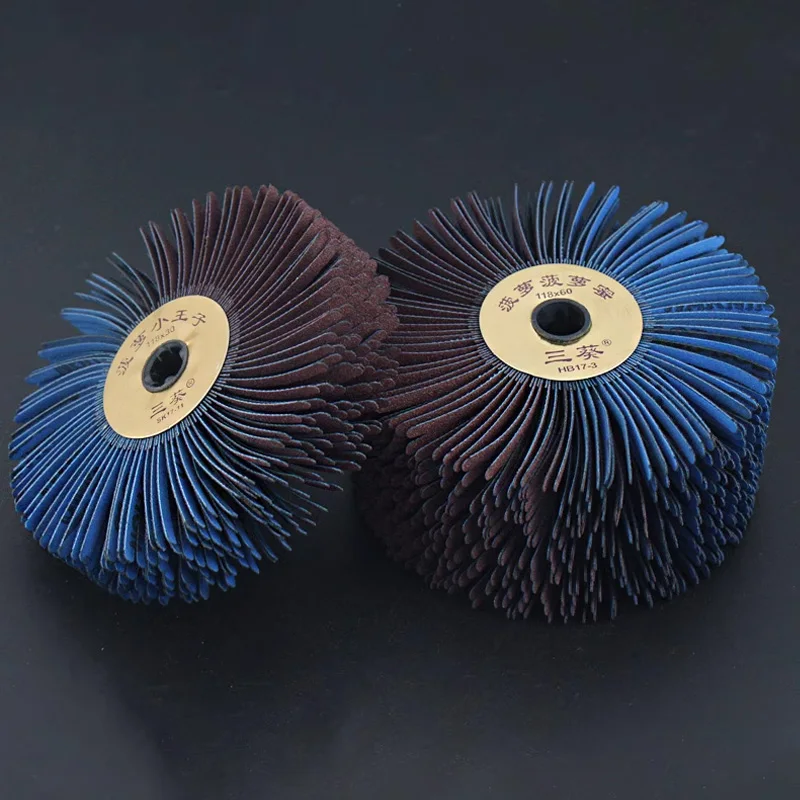 130x55mm Sanding Cloth Wire Polishing Abrasives Wire Drum Wood Brush Drill Woodworking Buffing Grinding Head Wheel Grit80~600