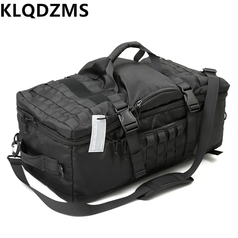 

KLQDZMS Men's Backpack Oxford Cloth Large-capacity Travel Bag Shoulder Handheld Duffel Bag Checked Bag Waterproof Shoulder Bag