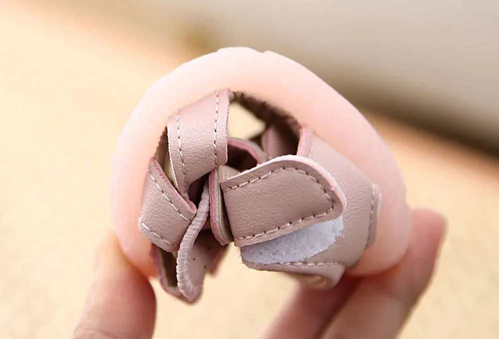 PU Leather Summer Sandals For Kids Cute Bow Soft-soled Toddler Shoes Travel Outdoor Beach Sandals For Girls Princess Footwear