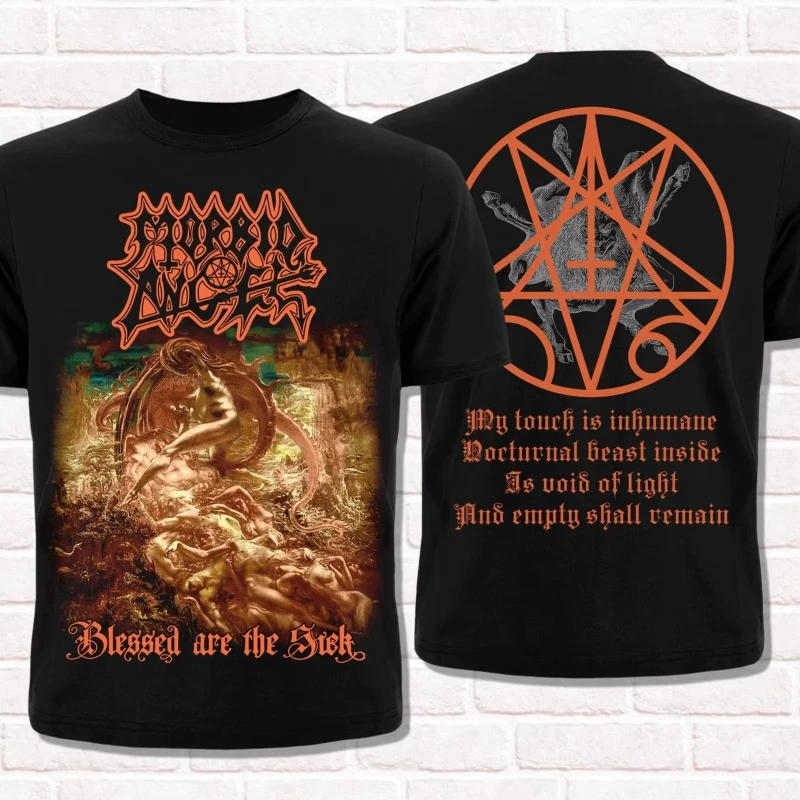 تي شيرت Morbid Angel Blessed Are The Sick 1991 فلوريدا الموت المعادن الصيف القطن الرجال النساء تي شيرت علوي ملابس الشارع الشهير الاتجاه غير الرسمي Y2k