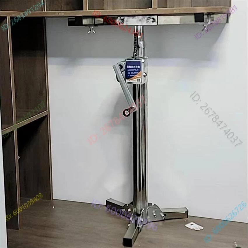 

2.5 Meter Wall Cabinet Mounting Bracket Hand Cranked Electric Dual-purpose Stainless Steel 100KG Load-bearing Lifting Platform