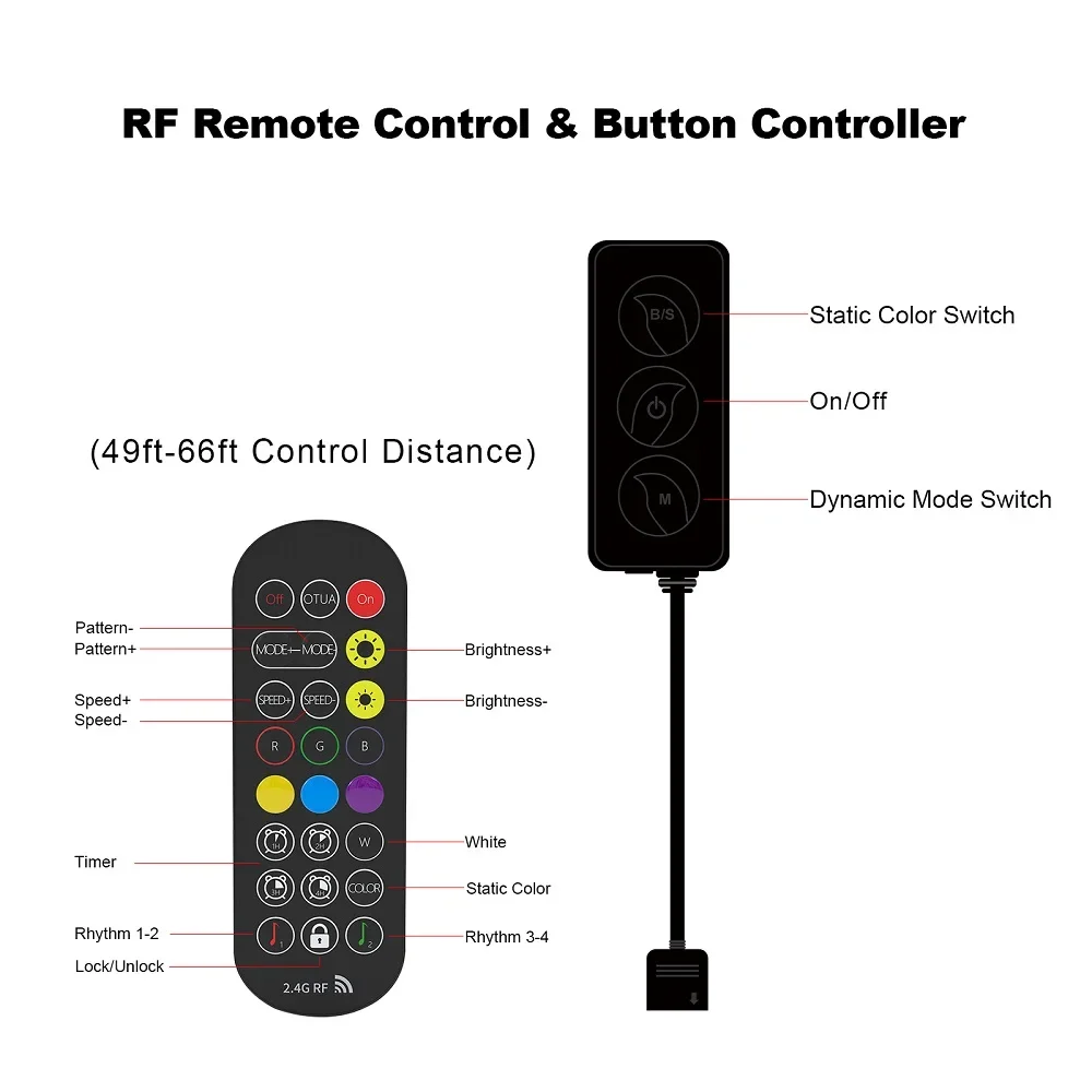 RGBIC Smart RGB Light DC24V WS2811 COB LED Strip 576leds/m Bluetooth App Control for Christmas Party Bedroom Kitchen Decor