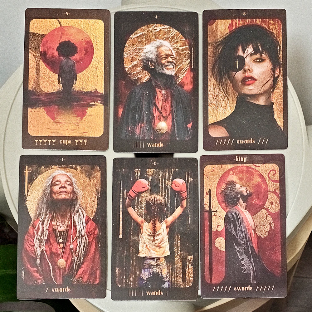 Amber Moon Tarot-Deck 12*7cm: 78 filmreife Karten – Wahrsageset mit Mondmagie und femininer Energie
