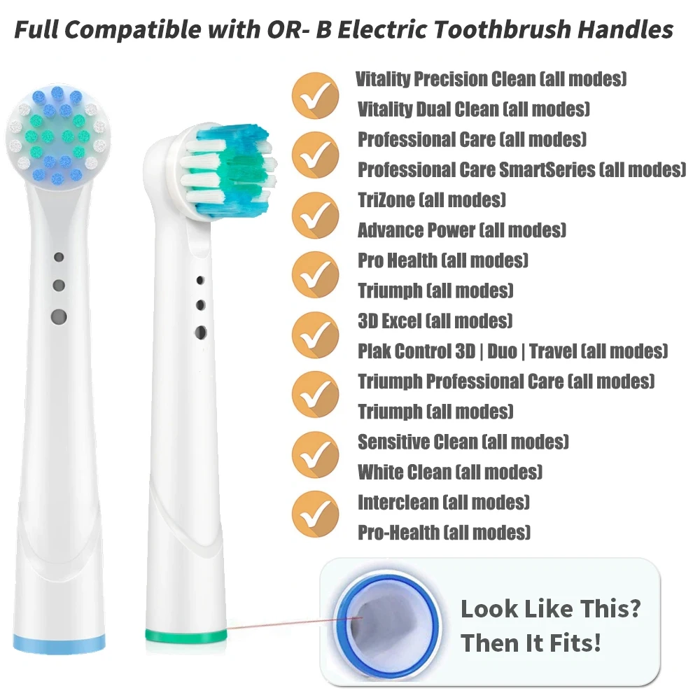 Generic Replacement Toothbrush Heads Suitable for Pro500/1000/1500/3000/3757/5000/7000/75