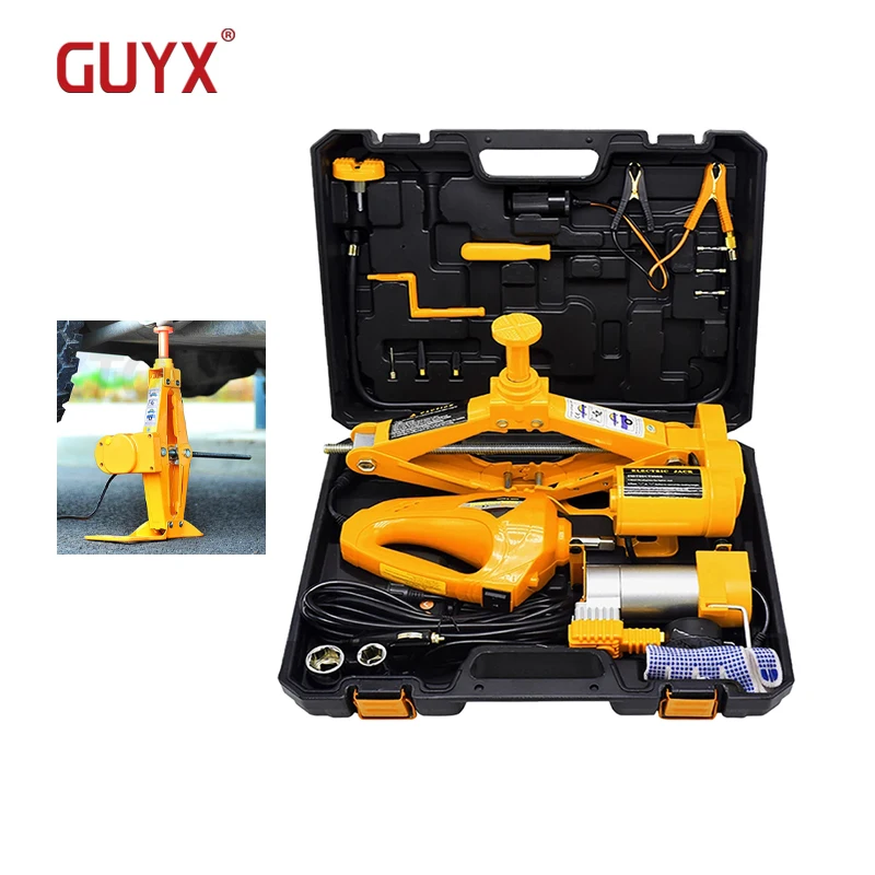 

NthPower 3/5 Ton Electric Car Jack Kit Lifting Set 12V 3 in1 scissors Jacks With Impact Wrench And Air Pump Auto Lift Tools