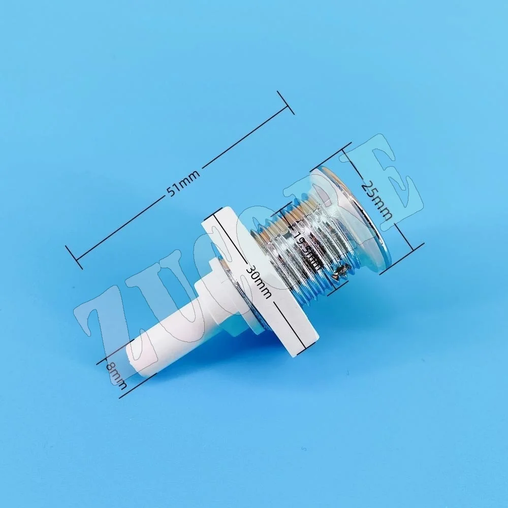 Bico de 8mm, tampa de 25mm, bico de bolha reto ultrafino Φ8, tampa cromada, base de pvc, banheira de hidromassagem, jato de ar, massagem, acessórios para banheira
