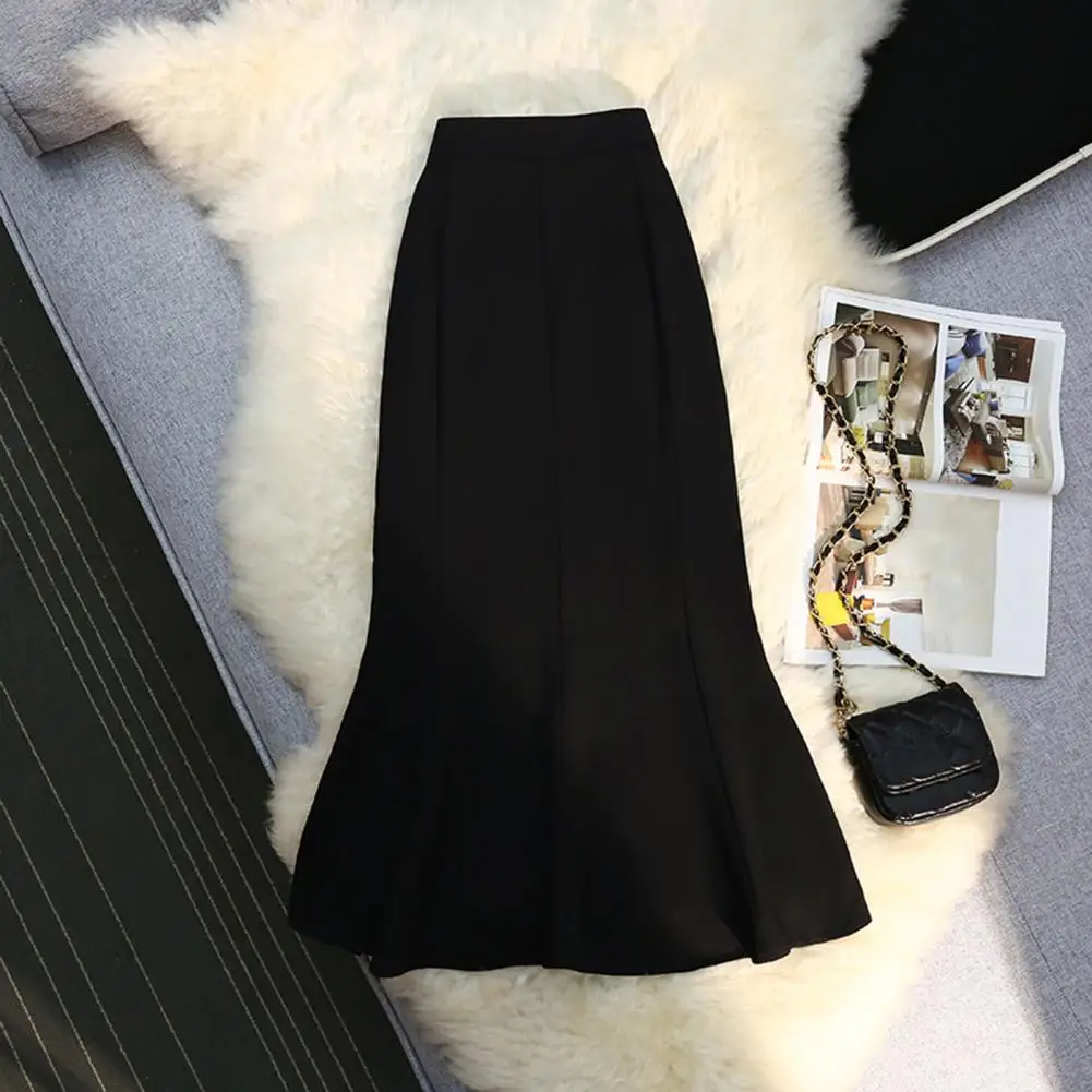 

Versatile Wardrobe Essential Elegant High Waist Mermaid Skirt for Women Vintage Office Lady Pencil Skirt with Zipper for Spring