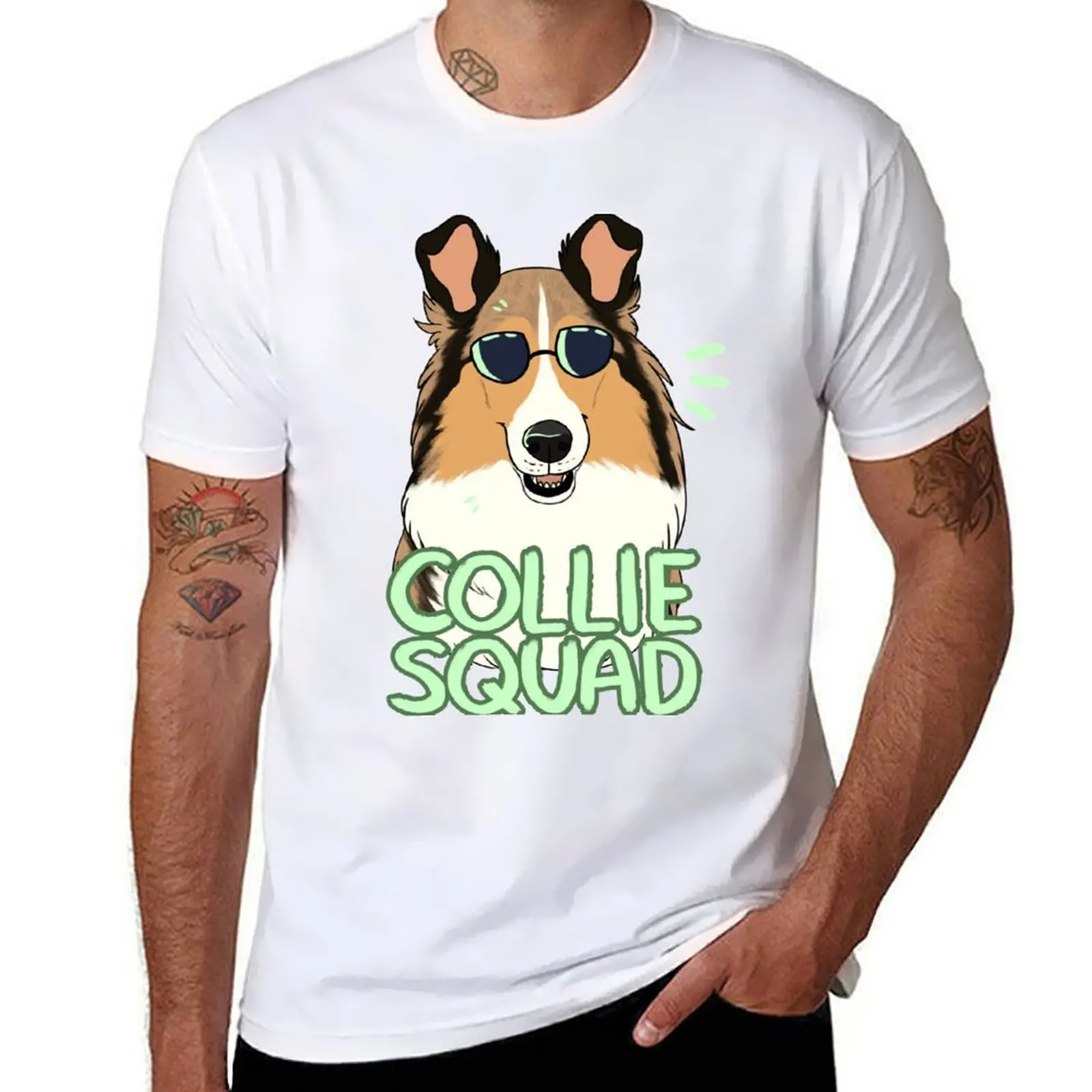 

COLLIE SQUAD (rough + sable) T-Shirt t shirt custom print man graphic t shirt T-Shirt