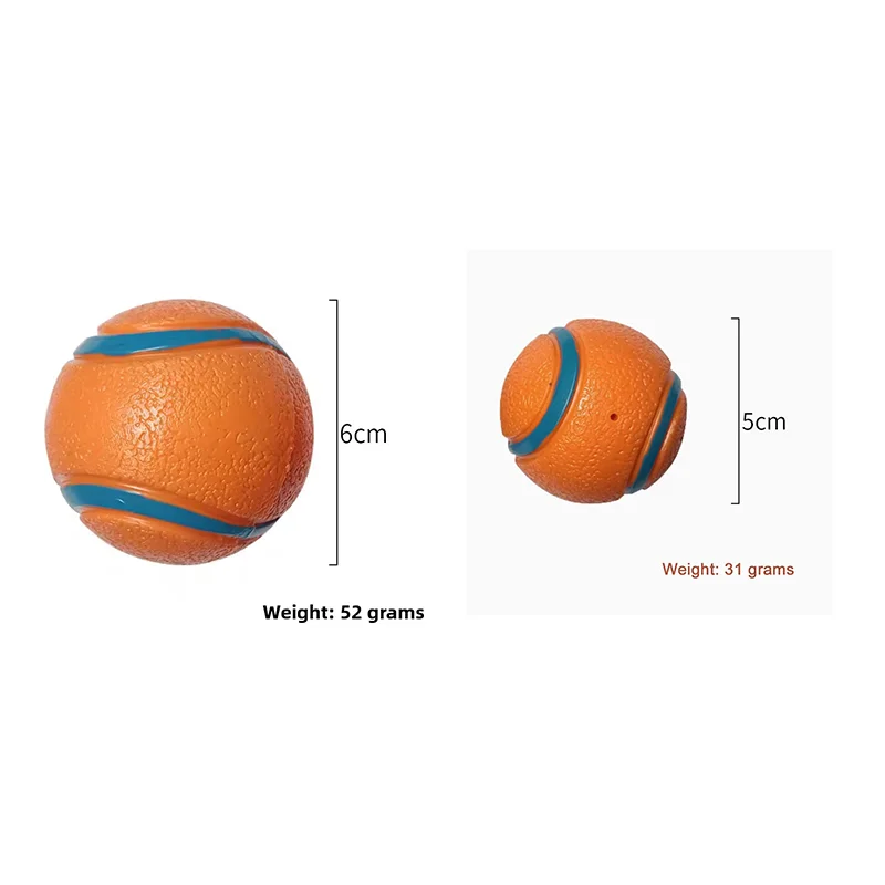 Quietschender Spielzeugball für Hunde, elastischer Gummiball, bissfest, interaktives Trainingsspielzeug, Zahnreinigung, Kauspielzeug für kleine, mittelgroße und große Hunde – Detail 8