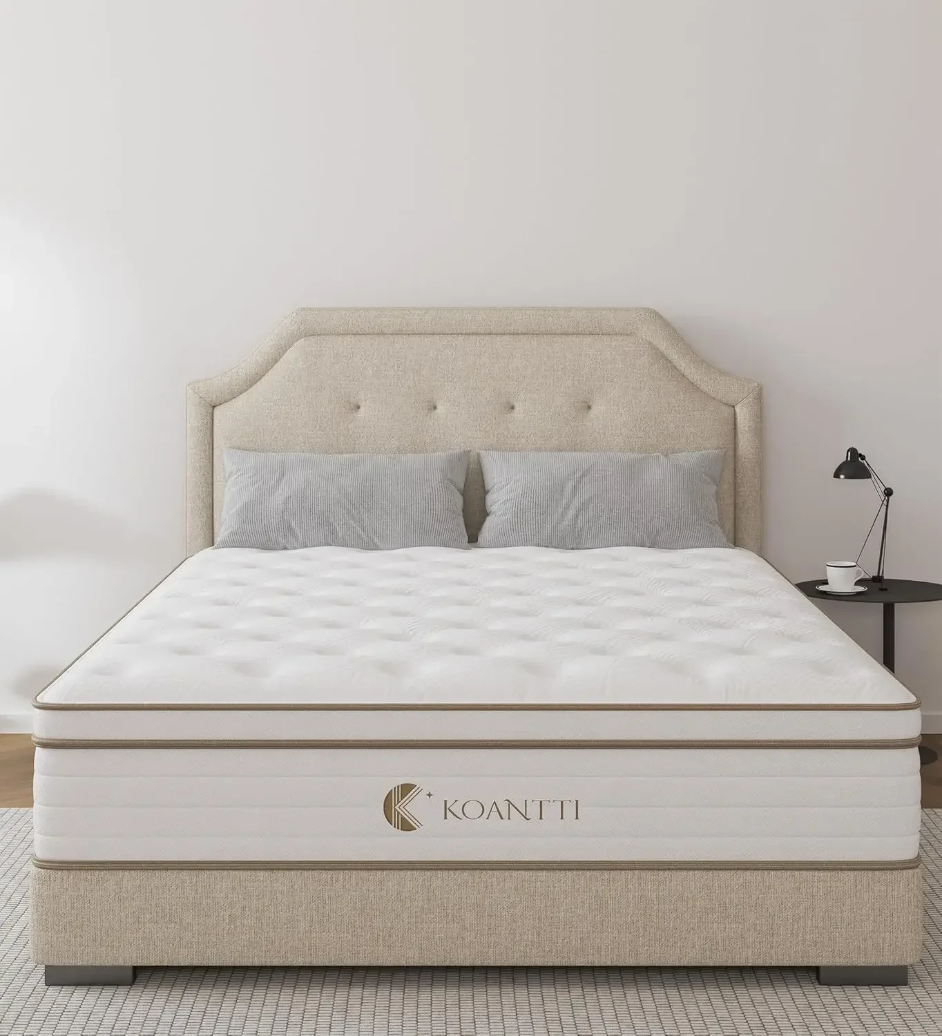 Queen Size Mattress,10 Inch Memory Foam Hybrid White Queen Mattresses in a Box