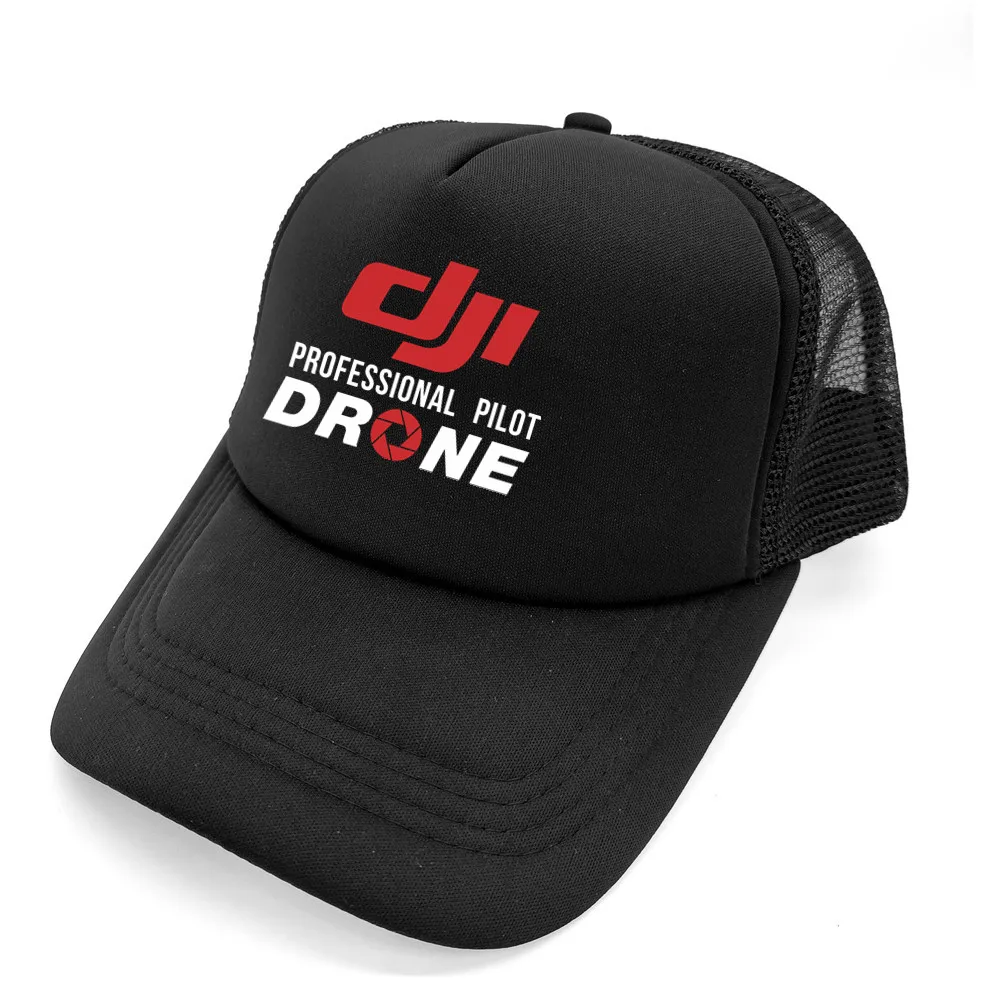 DJI Professional Pilot Drone Trucker Cap Men Funny DJI Hat Baseball Cap Cool Summer Unisex Mesh Net Caps MZ-022