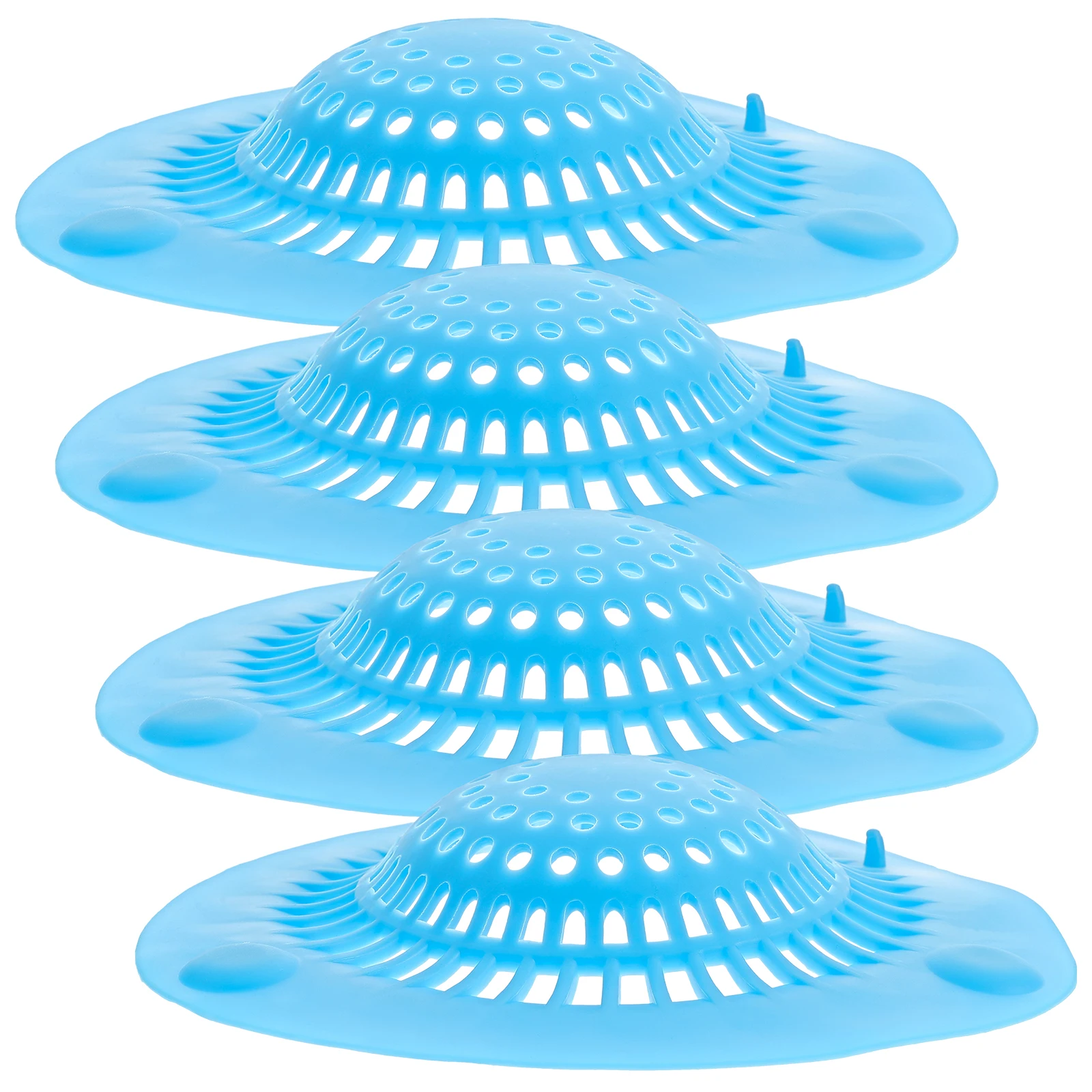 

4 Pcs Floor Drain Filter Sink Strainer Bathroom Kitchen Suction Cup Strainers Silicone Hair Catcher Shower Stopper Cover Drain