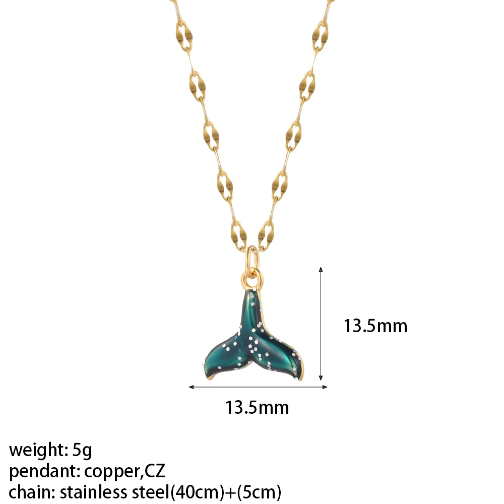 Cute Sea Star Shell Summer Necklace for Women  Gold Color Pendant Woman\'s Collars Long Stainless Steel Chains Butterfly Necklace