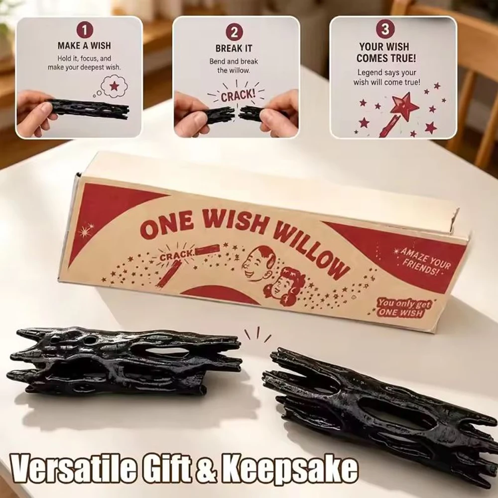 4 Stück One Wish Willow Wish - 3D-gedruckter Wunsch, lustiges Party-Geschenk, Replik einer antiken Legende für alle Altersgruppen – Detail 3