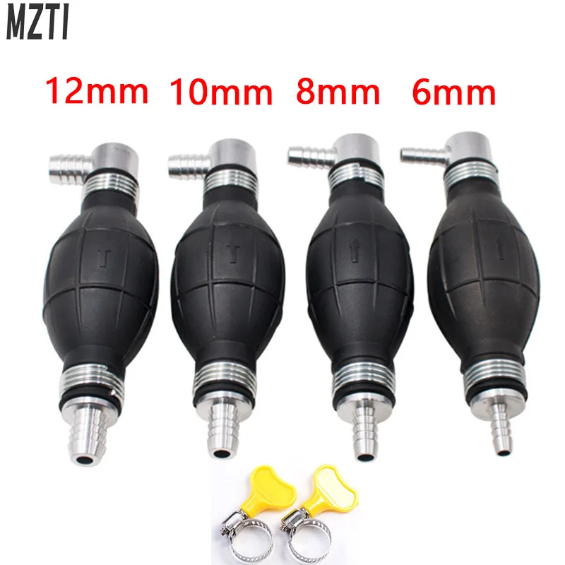 

MZTI - NBR Rubber One-way Hand Oil Pump Check Valve Hand Fuel Pump For Motorcycle Car Marine Outboard 6/8/10/12mm