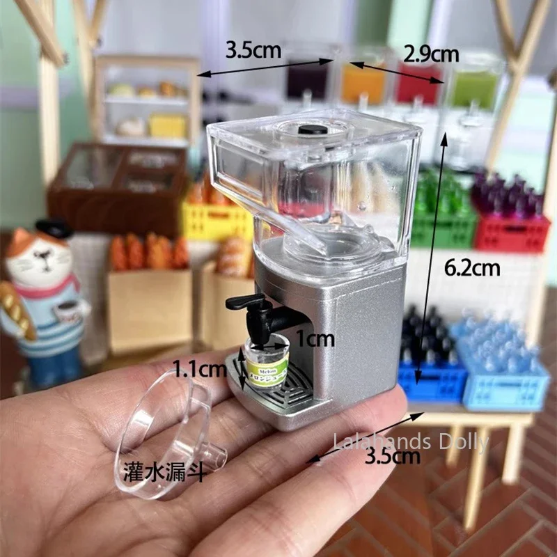 Dollhouse Miniature Items Mini Juice Machine, Drink Machine Model Doll House Furniture Decoration Accessories Children's gift