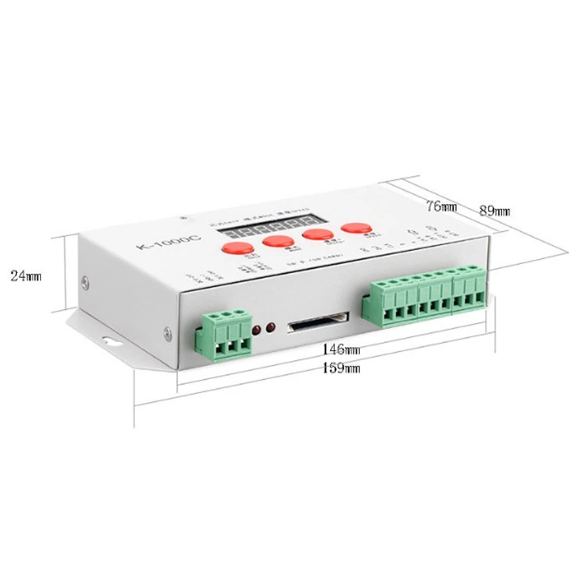 2X K-1000C Controller K1000C WS2812B WS2811 APA102 T1000S WS2813 LED 2048 Pixel Program Controller DC5-24V