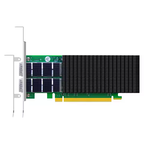 2-Port 200Gb QSFP56 Ethernet Network Card with Mellanox ConnectX-6 Controller, PCIe 4.0 X16 Interface, RDMA (RoCE), Not Infiniba