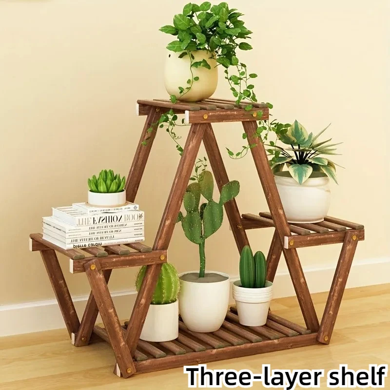 1pcs Wooden Plant Stand Flowerpot Holder Stand for Potted Pot Holder for Plants Porta Macetas Para Plantas Home Furniture