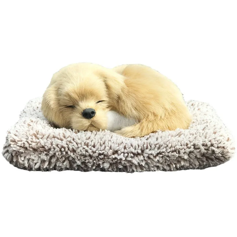 Car Air Freshener Plush Dog Ornament Car Air Freshener Plush Ornament Simulated Sleeping Pet Decoration for Vehicle Dashboard