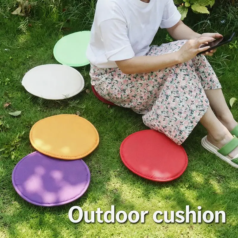 ~Home Use Thickened Round Sponge Cushion Chair With Straps, Simple Design