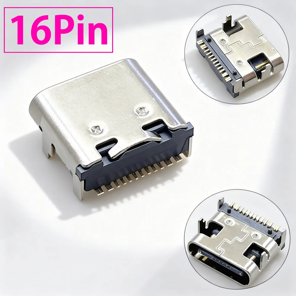 

Type-C Waterproof Female USB Charging Socket Connector USB C Socket Port Fast Charge Charging Interface USB 3.1 6Pin 16Pin